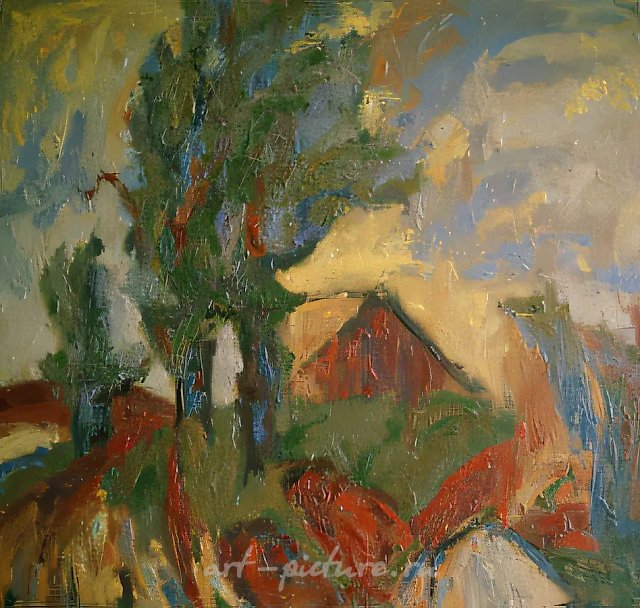 Landscape, 1990, oil on canvas, 80x82