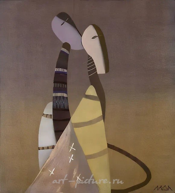 Одна, 1995, холст, масло, 100x90 см. Собственность автора