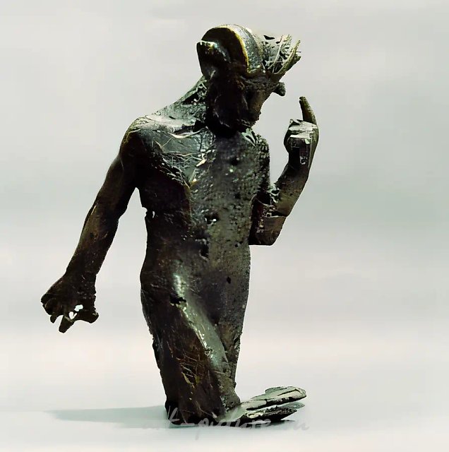 Фавн (идущий вверх по ручью), 1915, бронза, 41х31х20