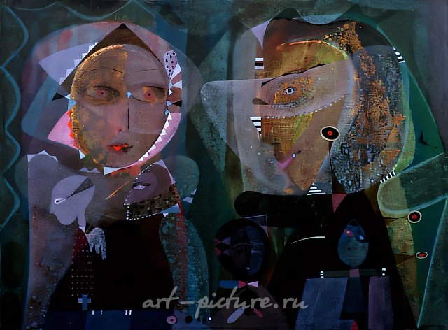Одалиски, 1994, акрил на холсте, 60x80