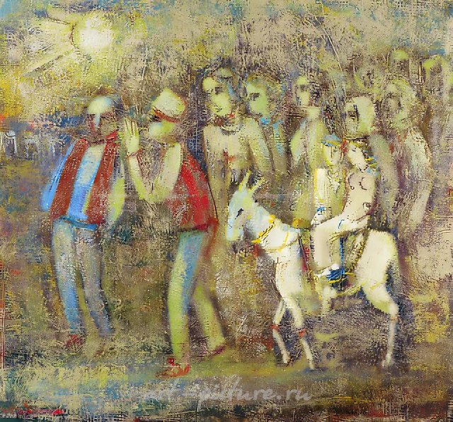 Feast, 1993, canvas, oil, 120x130 cm. Author`s property