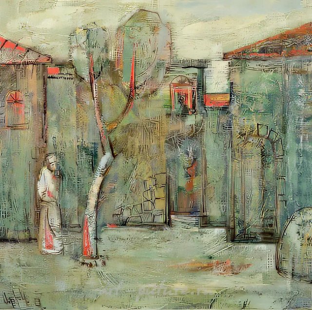 Armenian Motif, 1995, canvas, oil, 50x50 cm. Author`s property