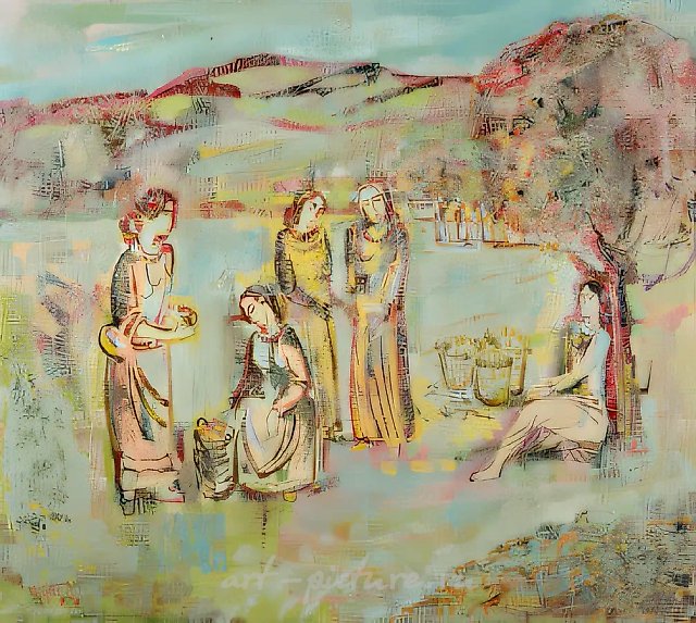 Harvest, 1993, canvas, oil, 105x112 cm. Author`s property