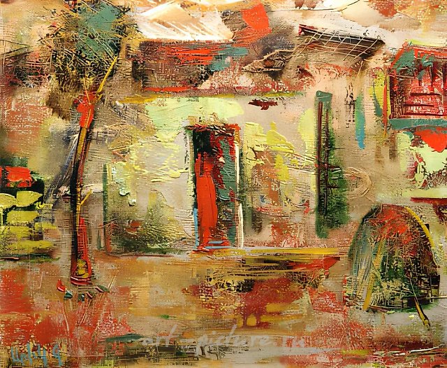 Varsi House, 1994, canvas, oil, 35x40. Private collection. Russia
