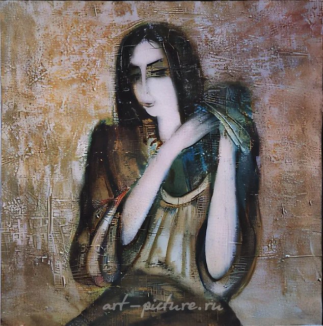 Hair-doing, 1991, canvas, oil, 80x80. Author`s property
