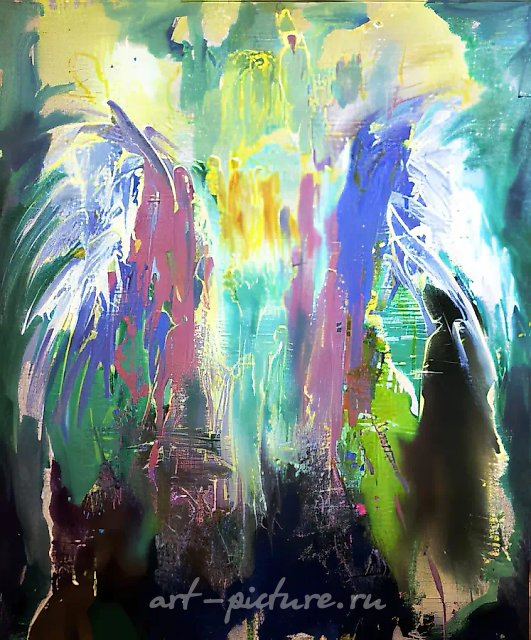 Совет ангелов., 1995,  холст, масло,  60 х 80  Коллекция галереи "Гороскоп".