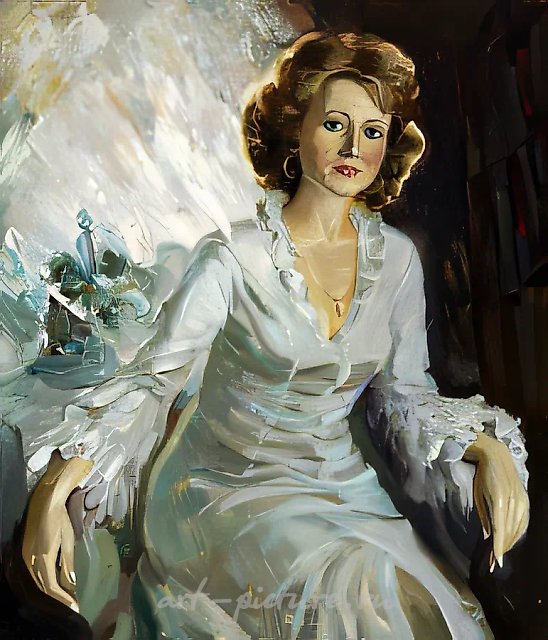 Портрат Катерины.(К. Корчагина), 1977, холст, масло,  100 х 90   Коллекция галереи "Гороскоп".