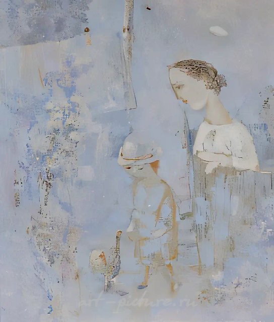 In the Village, 1997, canvas, oil, 75x65. Private collection, Moscow