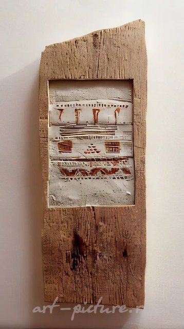 题字 IV，1994年，混合媒介，49x19厘米。作者所有。