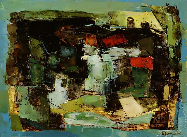 Импровизация на тему "Старый Город", 1995, холст, масло, 30х40