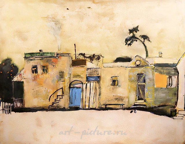 Полдень в захолустье, 1996, холст, масло, 80x100