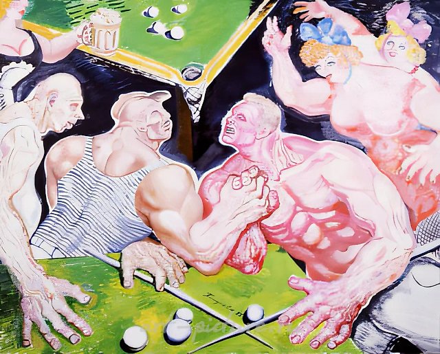 对决，1995年，布面油画，130×160