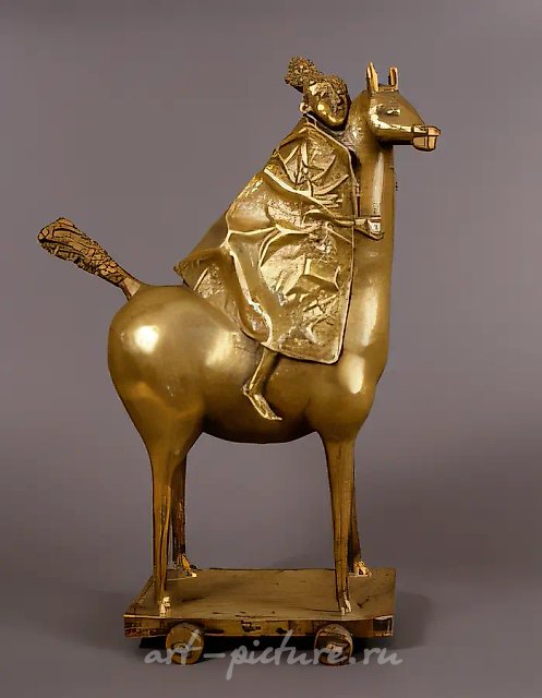 Жозефина, 1995, бронза, литье, 40х37х20