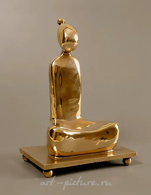 Сидящая, 1995, бронза, литье, 28х17х13