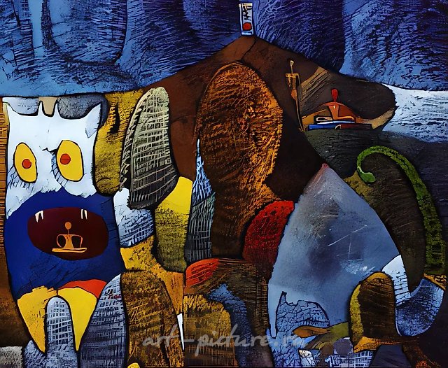 Разговор Будды, 1991, холст, масло, 100х85