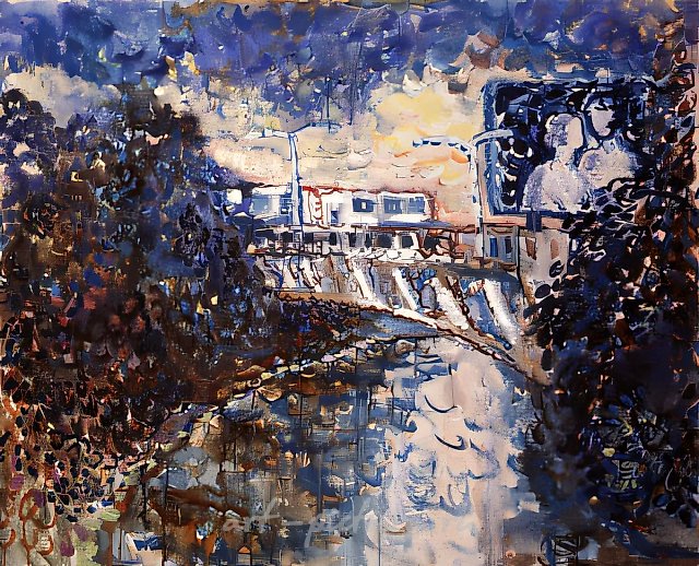 «Пейзаж Гамбурга», 1995, масло на холсте, 80x100