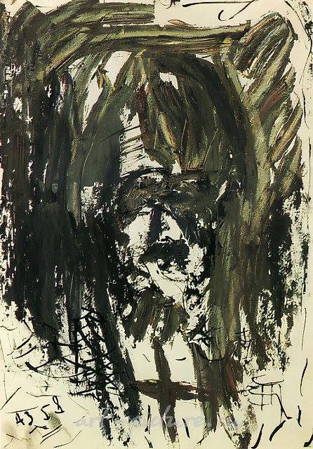 Мужской портрет, 1958, холст, масло, 57x41