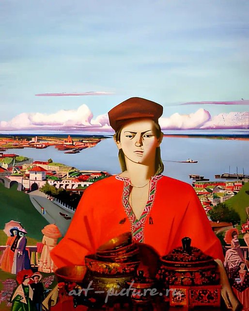 小贩，1991年，布面油画，80×90厘米