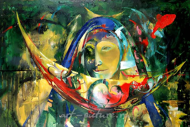 Цыганка Люли, 1994, холст, масло, 120х90
