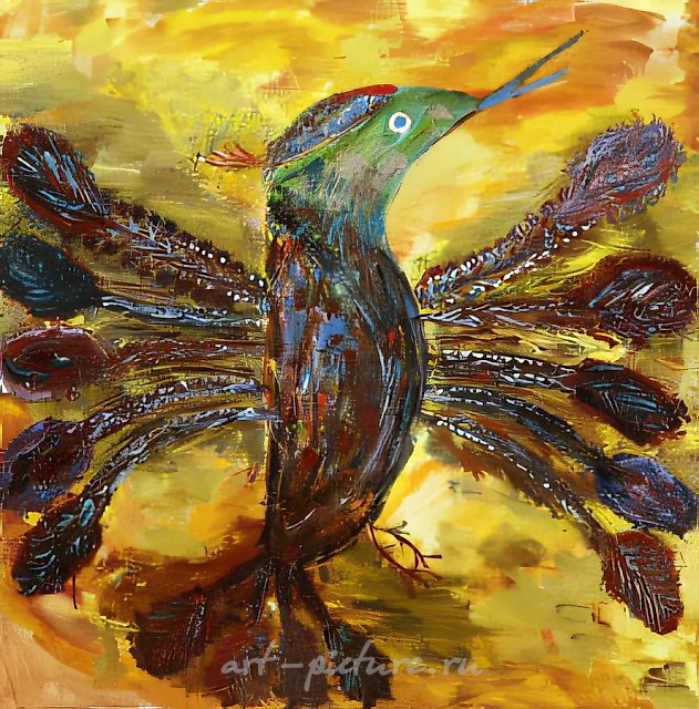 Птица счастья, 1996, холст, масло, 85х85