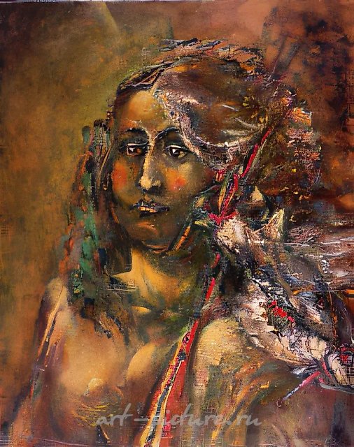 Beloved Woman, 1993, canvas, oil, 100x80