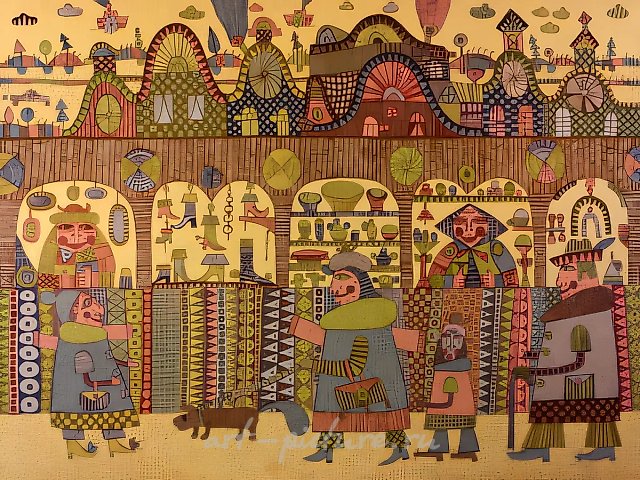 Ярмарка, 1992, холст, масло, 71x93 см. Частная коллекция, Финляндия