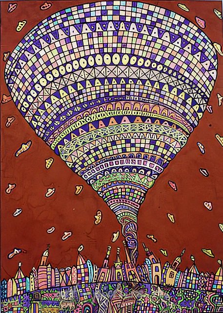 Смерч, 1992, холст, масло, 70x55. Частная коллекция, Германия