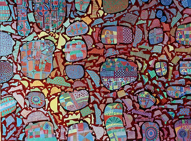 Городская жизнь, 1993, холст, масло, 72x93. Частная коллекция, Германия