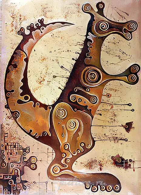 Прыжок кенгуру, 1990, холст, масло, 92x74