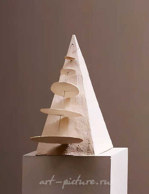 Пирамида, 1996, керамика, железо, 50x25x50 см