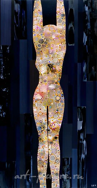 Луч света, 1994, акрил, картон, лак, 110x55, $2200. Собственность автора