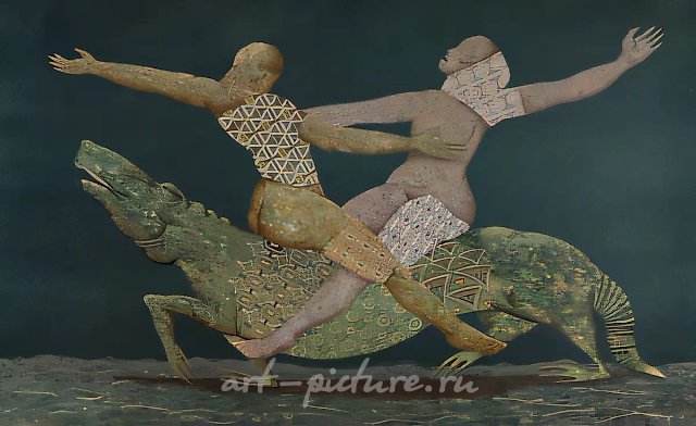 Пир, 1989, акрил, картон, лак, 130x85. Коллекция Эрика Хенриксена