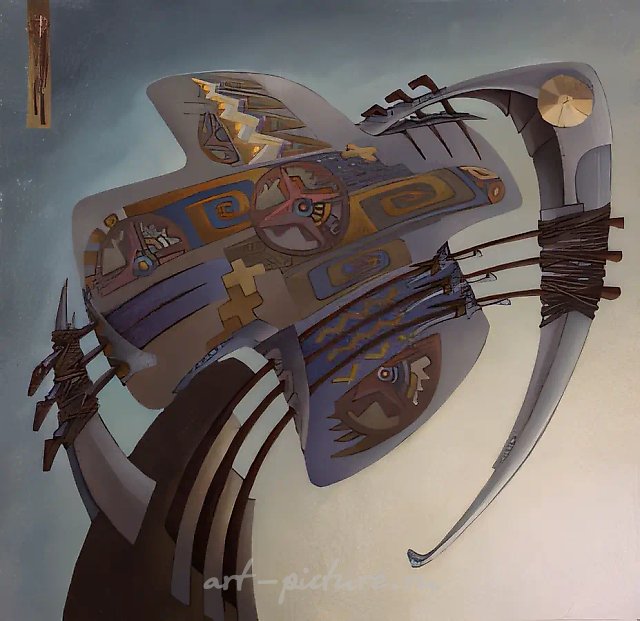 The Answer Is Somewhere in the Middle. Polyptych. N1, 1996, canvas, oil, 100x100