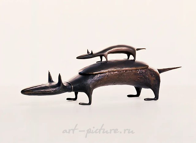 藏品《女骑手》，1992年，青铜，铸造，11x8x35厘米。Crosna-Art。