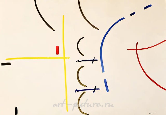 Конструкция №1, 1996, бумага, гуашь, 76 x 110
