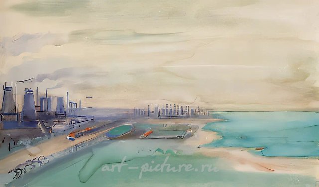 Industrial landscape, 1932, water-colour on paper, 30x45