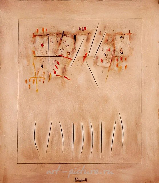 Пасьянс. Утро, 1981, холст, смешанная техника, 80х80