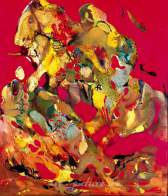 升天，1995年，布面油画，77x68