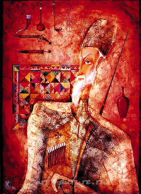 Горец, 1996, масло на холсте, 40x30