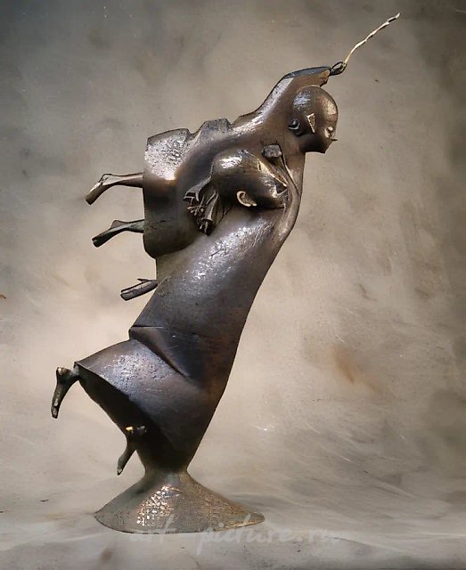 Изгнание беса, 1997, бронза, 70х35х15