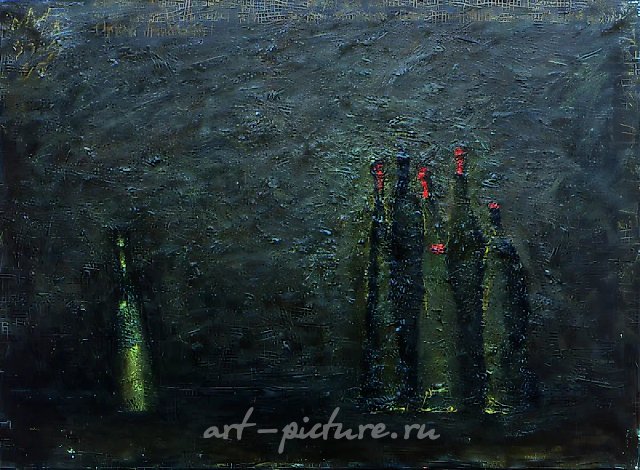 局外人，1995年，布面油画，80×100，作者自藏