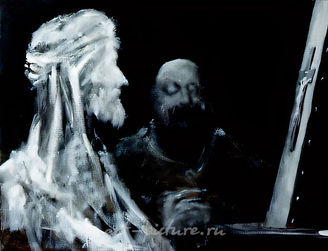 Инспекция, 1995,  холст, акрил,  62x50