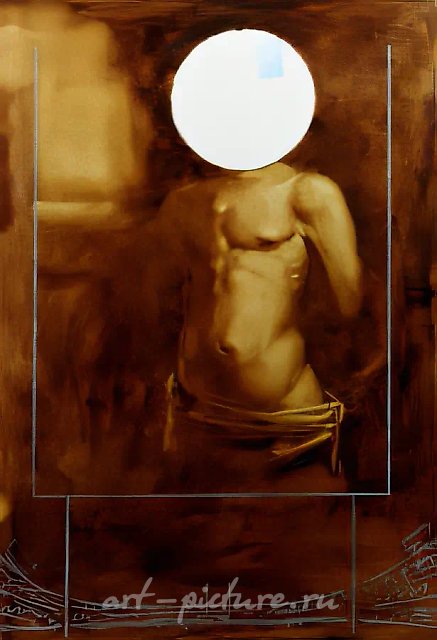 Полевая цель., 1995, холст, масло, 130x105
