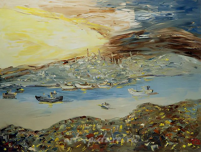 Evening in Istanbul, 1994, canvas, oil, 110x120