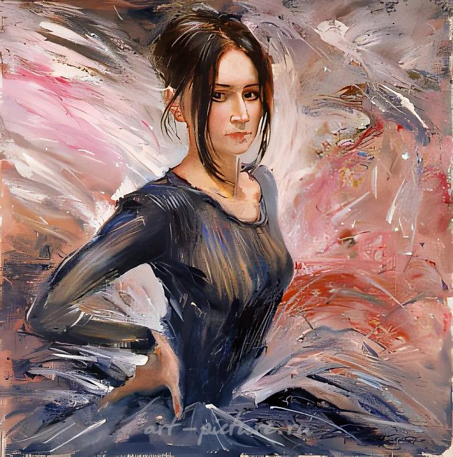 Танцовщица, 1996, холст, масло, 60x63. Собственность автора