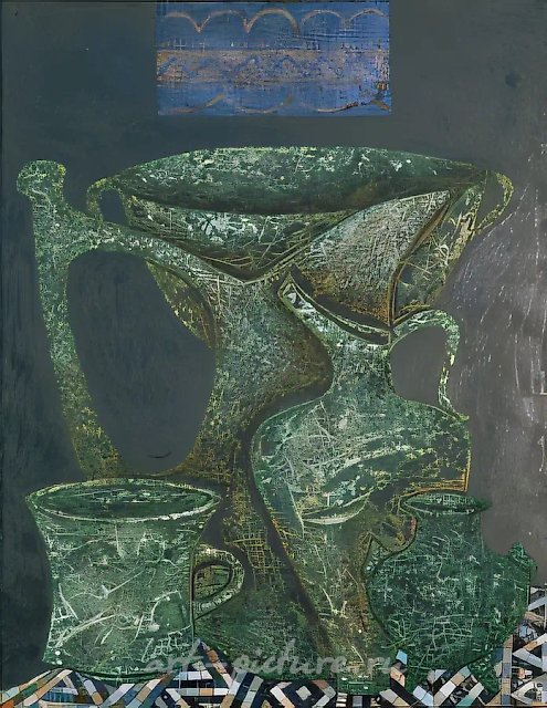 Троянские сосуды №1, 1997, холст, см. техника, 90х70