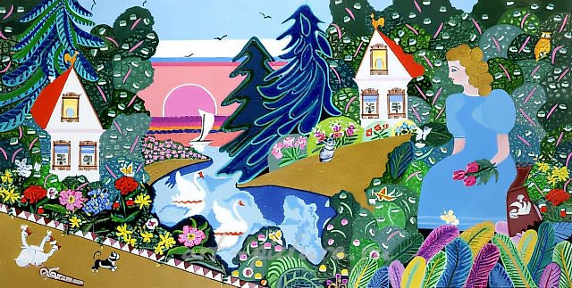 Ожидание, 1995, холст, масло, 60x120 см. Государственный Российский Дом народного творчества, Москва