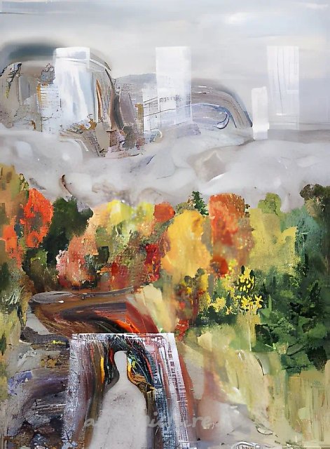 The way to Foros, 1993, oil on canvas, 150х109 Author's property