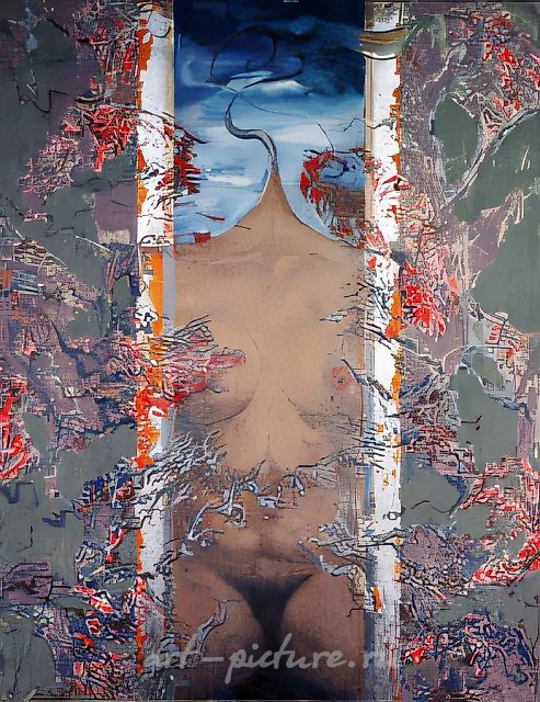Бабуби, 1988, картон, темпера, 105х83 Собственность автора