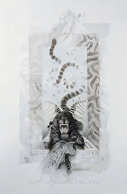 Монтана, 1995, смешанная техника, автолитография, 72,5х41,5 Собственность автора